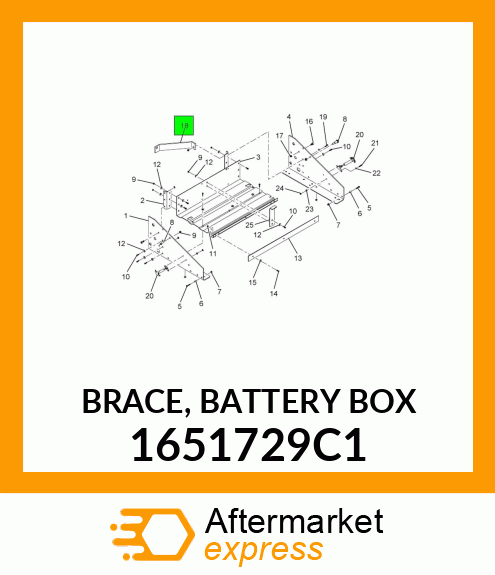 BRACE, BATTERY BOX 1651729C1