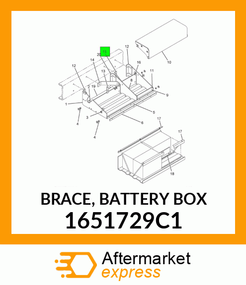 BRACE, BATTERY BOX 1651729C1