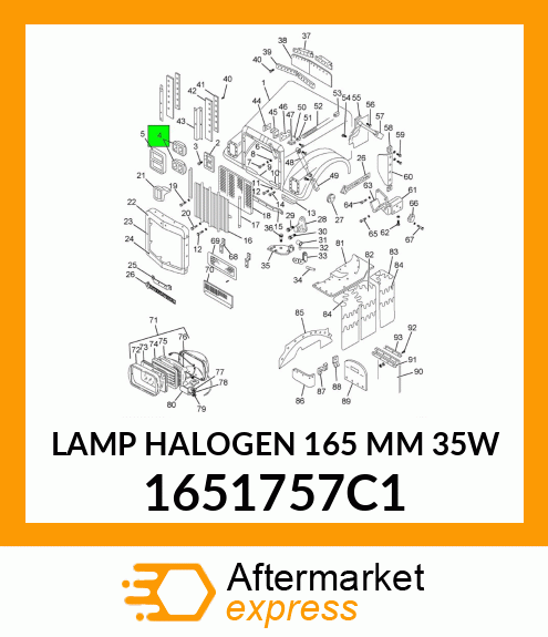 LAMP HALOGEN 165 MM 35W 1651757C1