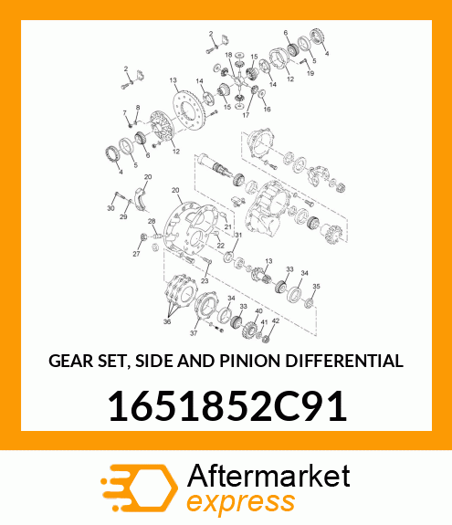 GEAR SET, SIDE AND PINION DIFFERENTIAL 1651852C91