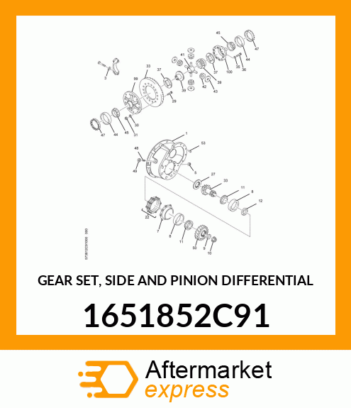 GEAR SET, SIDE AND PINION DIFFERENTIAL 1651852C91