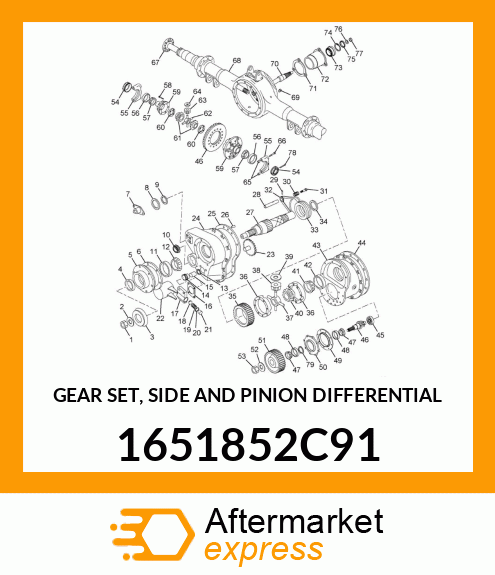 GEAR SET, SIDE AND PINION DIFFERENTIAL 1651852C91