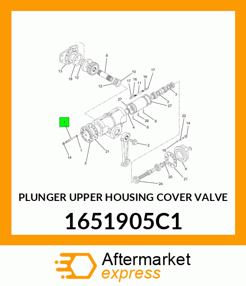 PLUNGER UPPER HOUSING COVER VALVE 1651905C1