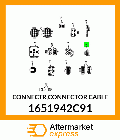 CONNECTR,CONNECTOR CABLE 1651942C91