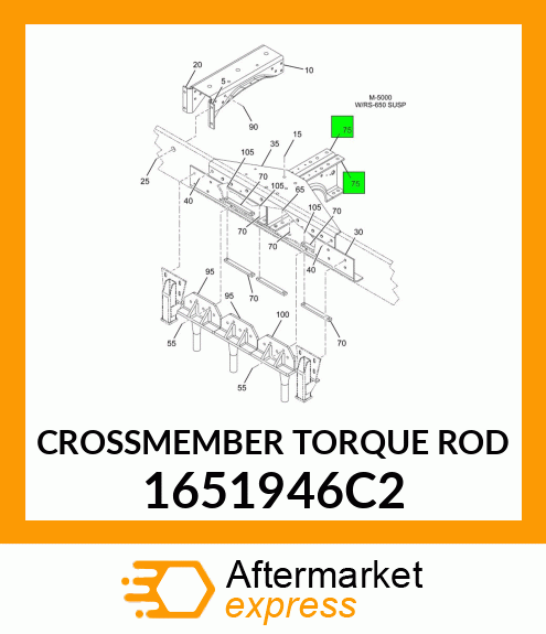 CROSSMEMBER TORQUE ROD 1651946C2