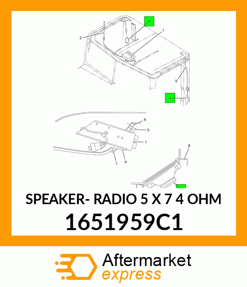 SPEAKER- RADIO 5 X 7 4 OHM 1651959C1
