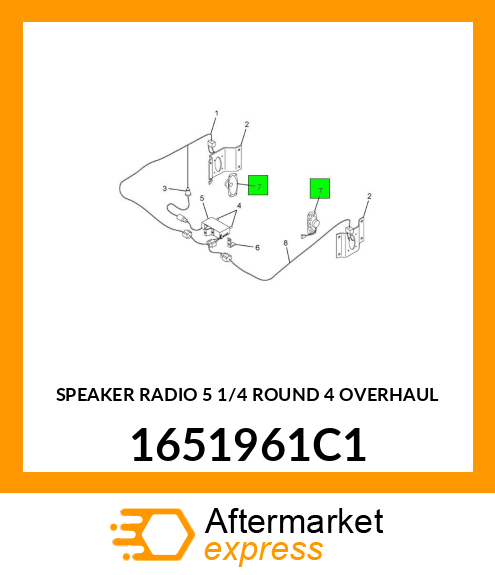 SPEAKER RADIO 5 1/4 ROUND 4 OVERHAUL 1651961C1