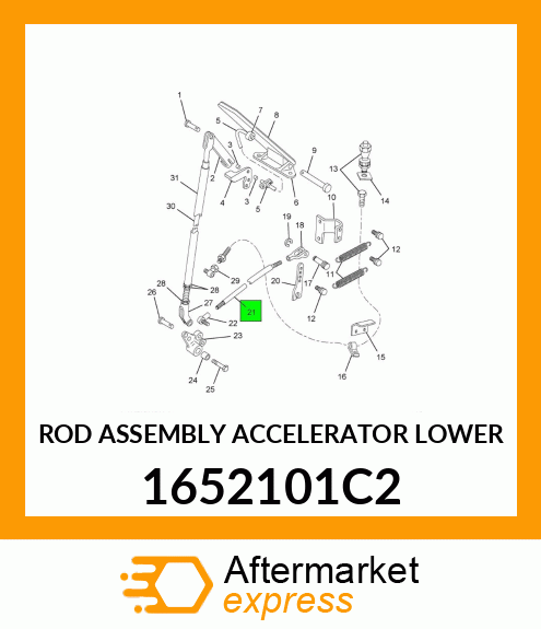 ROD ASSEMBLY ACCELERATOR LOWER 1652101C2