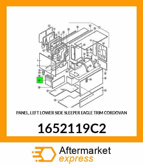 PANEL, LEFT LOWER SIDE SLEEPER EAGLE TRIM CORDOVAN 1652119C2