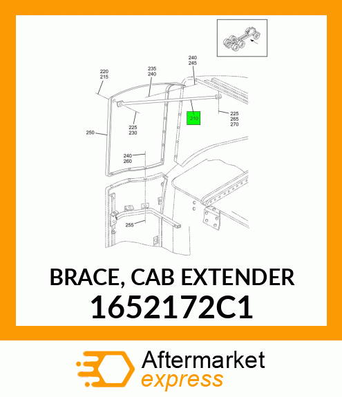 BRACE, CAB EXTENDER 1652172C1