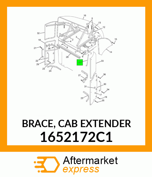 BRACE, CAB EXTENDER 1652172C1