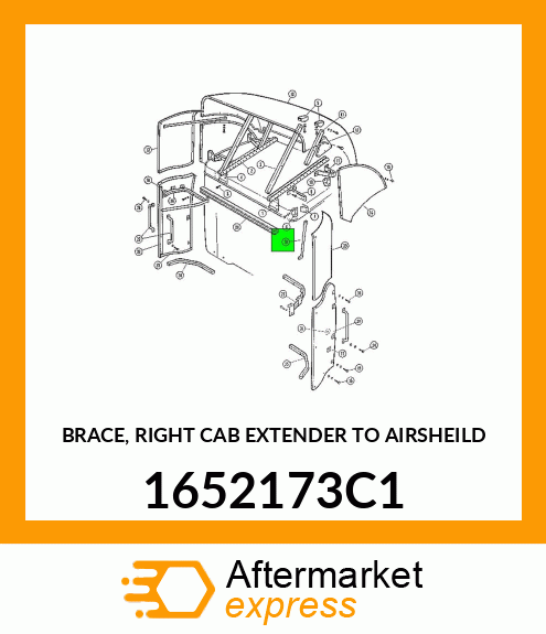 BRACE, RIGHT CAB EXTENDER TO AIRSHEILD 1652173C1