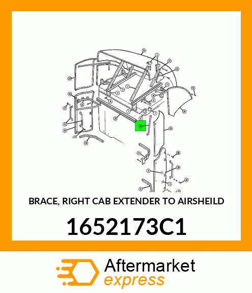 BRACE, RIGHT CAB EXTENDER TO AIRSHEILD 1652173C1