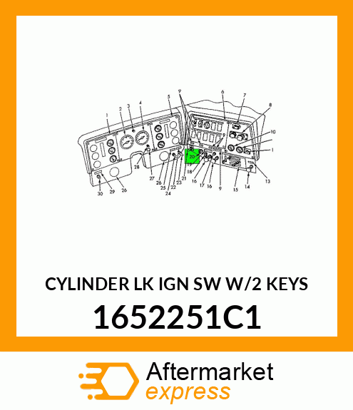 CYLINDER LK IGN SW W/2 KEYS 1652251C1