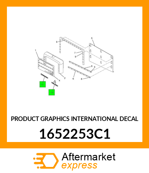 PRODUCT GRAPHICS INTERNATIONAL DECAL 1652253C1