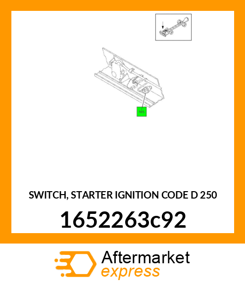 SWITCH, STARTER IGNITION CODE D 250 1652263c92