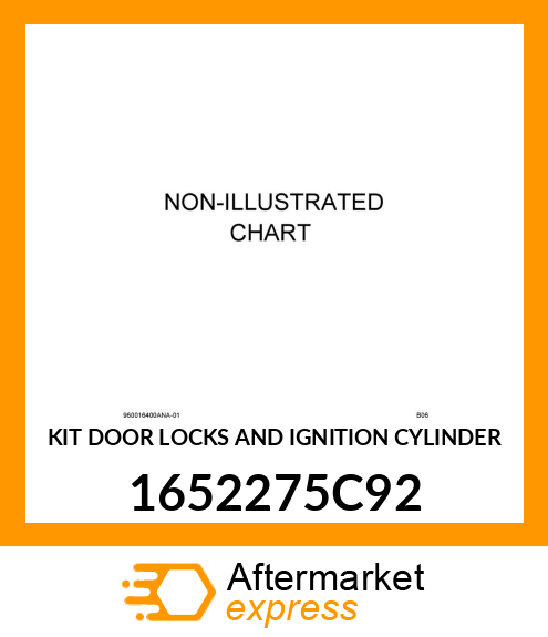 KIT DOOR LOCKS AND IGNITION CYLINDER 1652275C92
