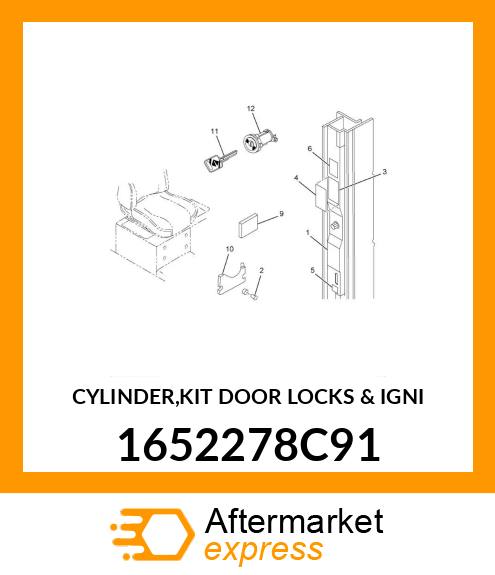 CYLINDER,KIT DOOR LOCKS & IGNI 1652278C91