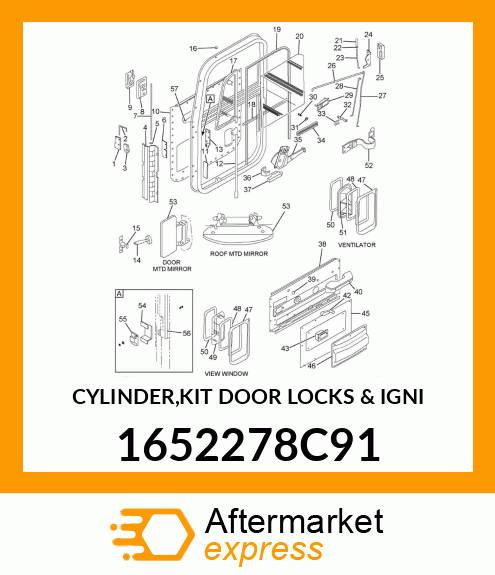 CYLINDER,KIT DOOR LOCKS & IGNI 1652278C91