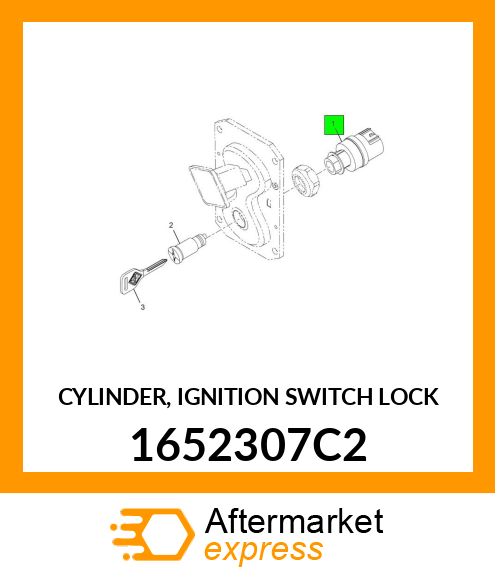 CYLINDER, IGNITION SWITCH LOCK 1652307C2