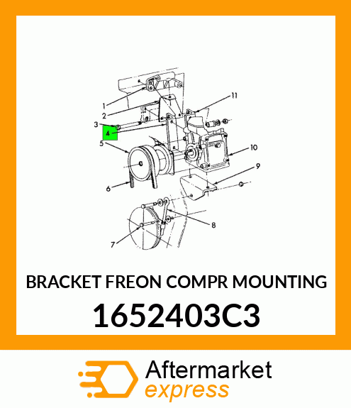 BRACKET FREON COMPR MOUNTING 1652403C3