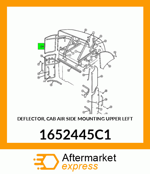 DEFLECTOR, CAB AIR SIDE MOUNTING UPPER LEFT 1652445C1