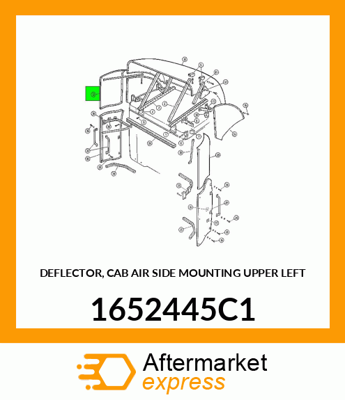 DEFLECTOR, CAB AIR SIDE MOUNTING UPPER LEFT 1652445C1