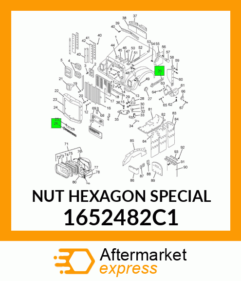 NUT HEXAGON SPECIAL 1652482C1