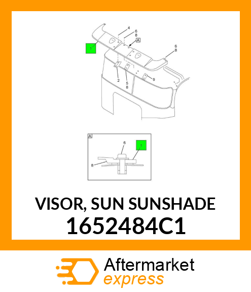 VISOR, SUN SUNSHADE 1652484C1