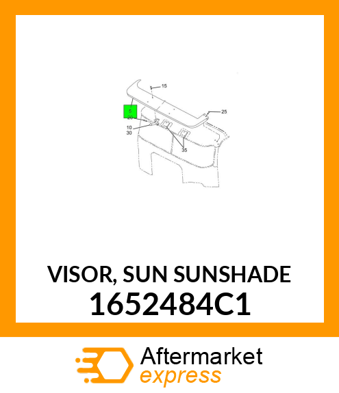 VISOR, SUN SUNSHADE 1652484C1