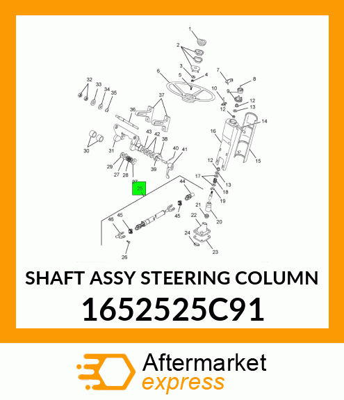 SHAFT ASSY STEERING COLUMN 1652525C91
