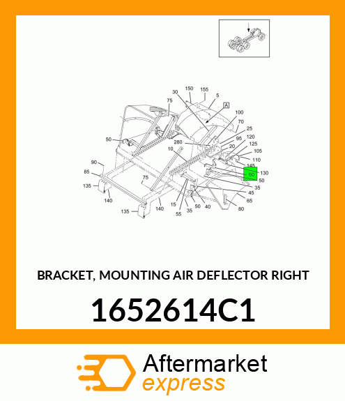 BRACKET, MOUNTING AIR DEFLECTOR RIGHT 1652614C1