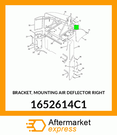 BRACKET, MOUNTING AIR DEFLECTOR RIGHT 1652614C1