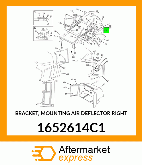 BRACKET, MOUNTING AIR DEFLECTOR RIGHT 1652614C1