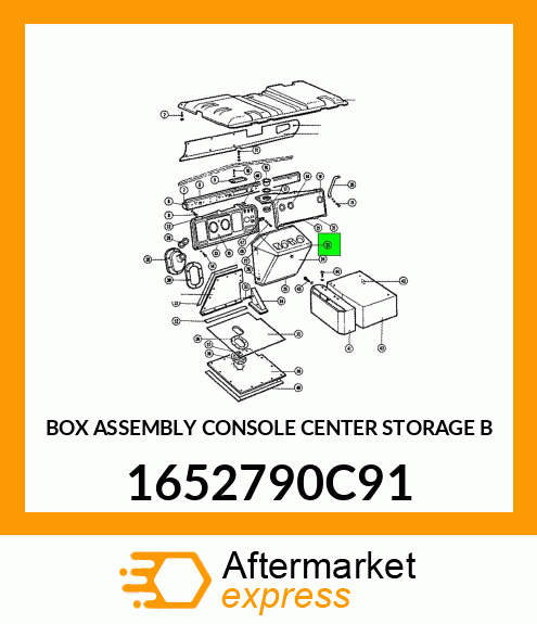 BOX ASSEMBLY CONSOLE CENTER STORAGE B 1652790C91