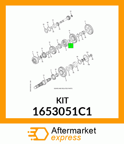 KIT, MAIN SHAFT NEEDLE BEARING 2ND 1653051C1