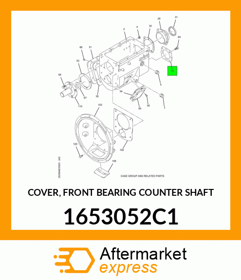 COVER, FRONT BEARING COUNTER SHAFT 1653052C1