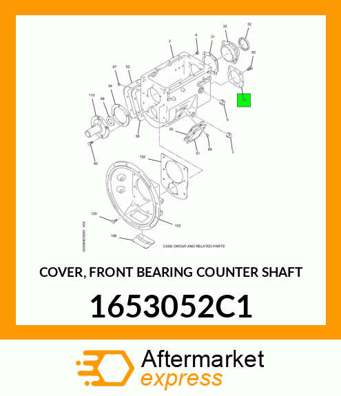 COVER, FRONT BEARING COUNTER SHAFT 1653052C1