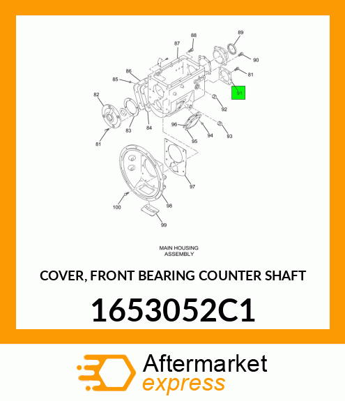 COVER, FRONT BEARING COUNTER SHAFT 1653052C1