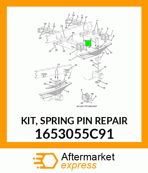 KIT, SPRING PIN REPAIR 1653055C91