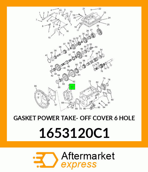 GASKET POWER TAKE- OFF COVER 6 HOLE 1653120C1