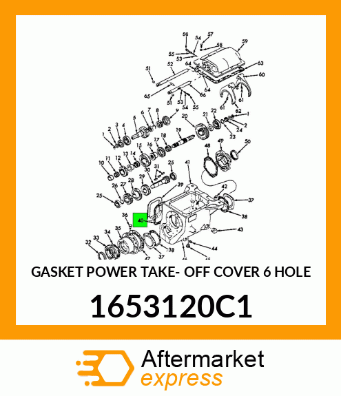 GASKET POWER TAKE- OFF COVER 6 HOLE 1653120C1