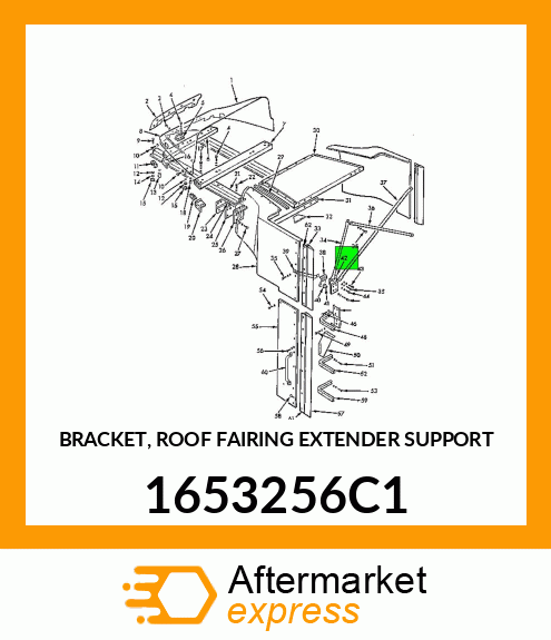 BRACKET, ROOF FAIRING EXTENDER SUPPORT 1653256C1