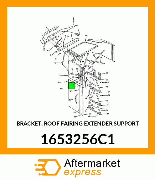 BRACKET, ROOF FAIRING EXTENDER SUPPORT 1653256C1