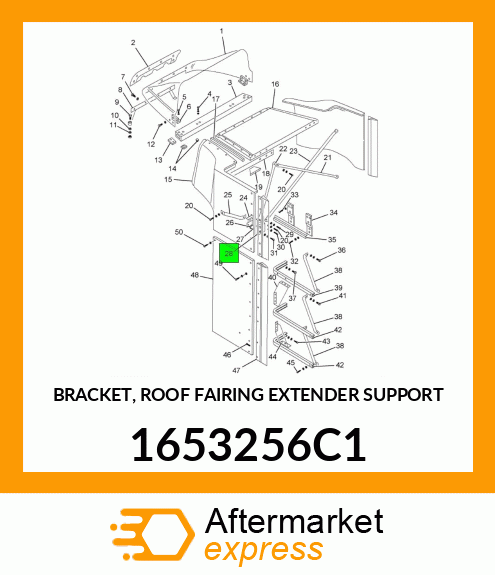 BRACKET, ROOF FAIRING EXTENDER SUPPORT 1653256C1