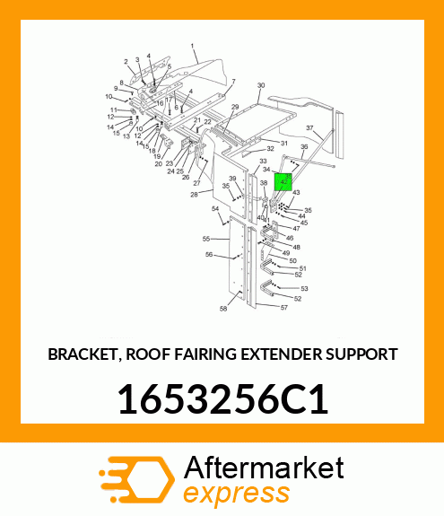 BRACKET, ROOF FAIRING EXTENDER SUPPORT 1653256C1