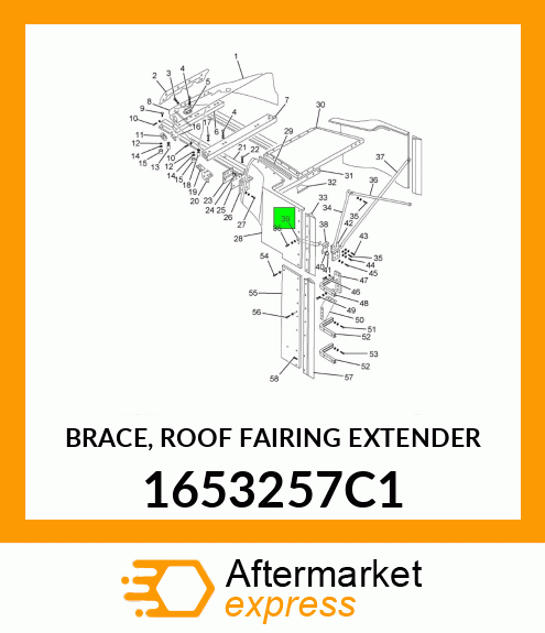 BRACE, ROOF FAIRING EXTENDER 1653257C1