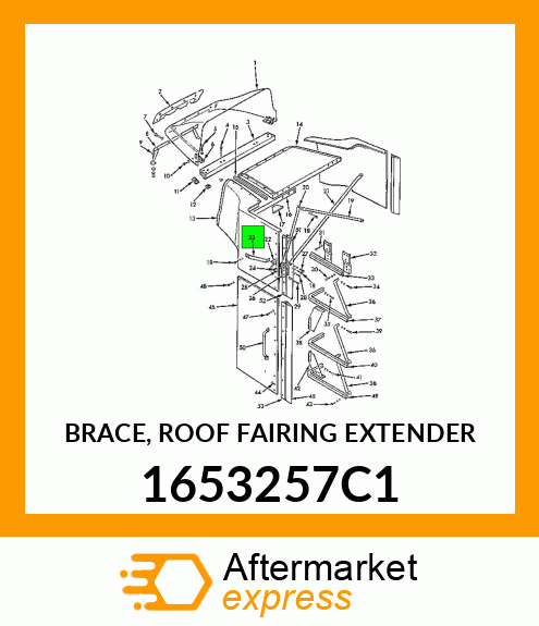 BRACE, ROOF FAIRING EXTENDER 1653257C1