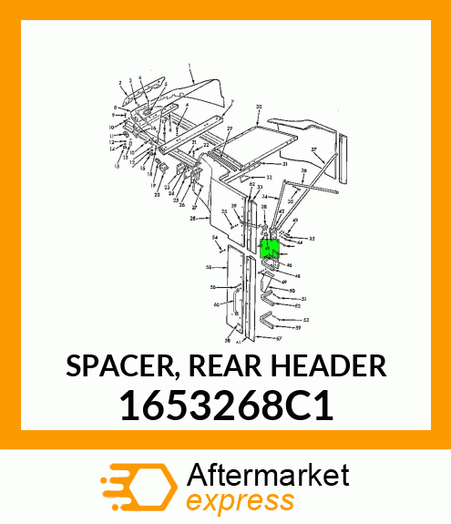 SPACER, REAR HEADER 1653268C1