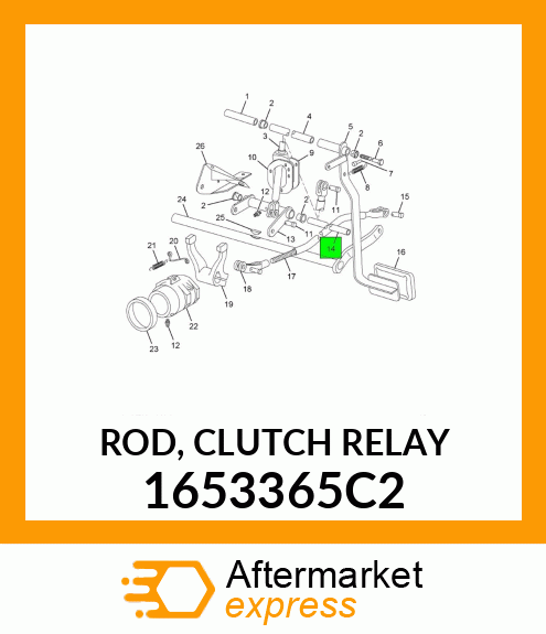 ROD, CLUTCH RELAY 1653365C2